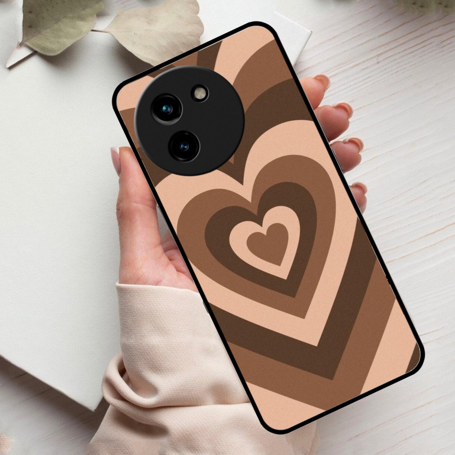 Latte Love Patter Glossy Metal Case Cover Coffee For Vivo