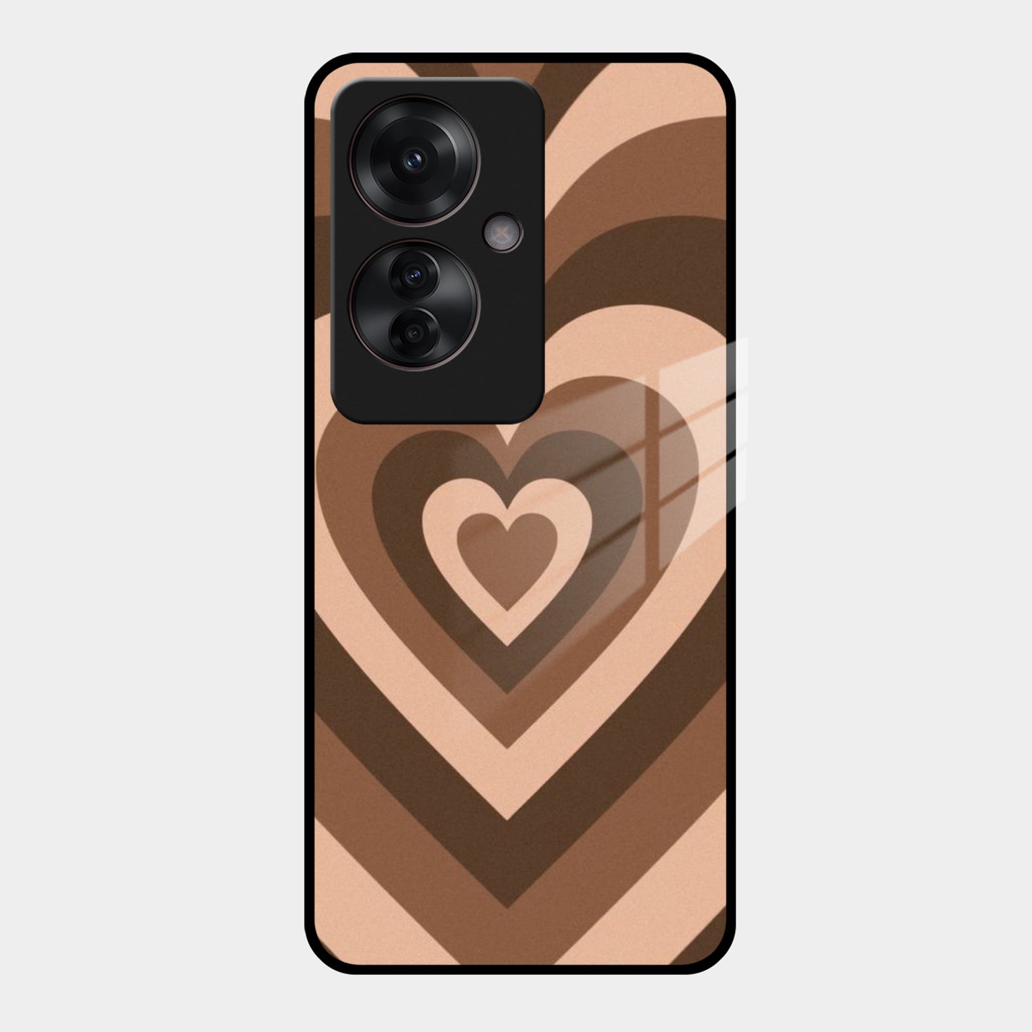 Latte Love Patter Glass Case Cover - Coffee For Oppo