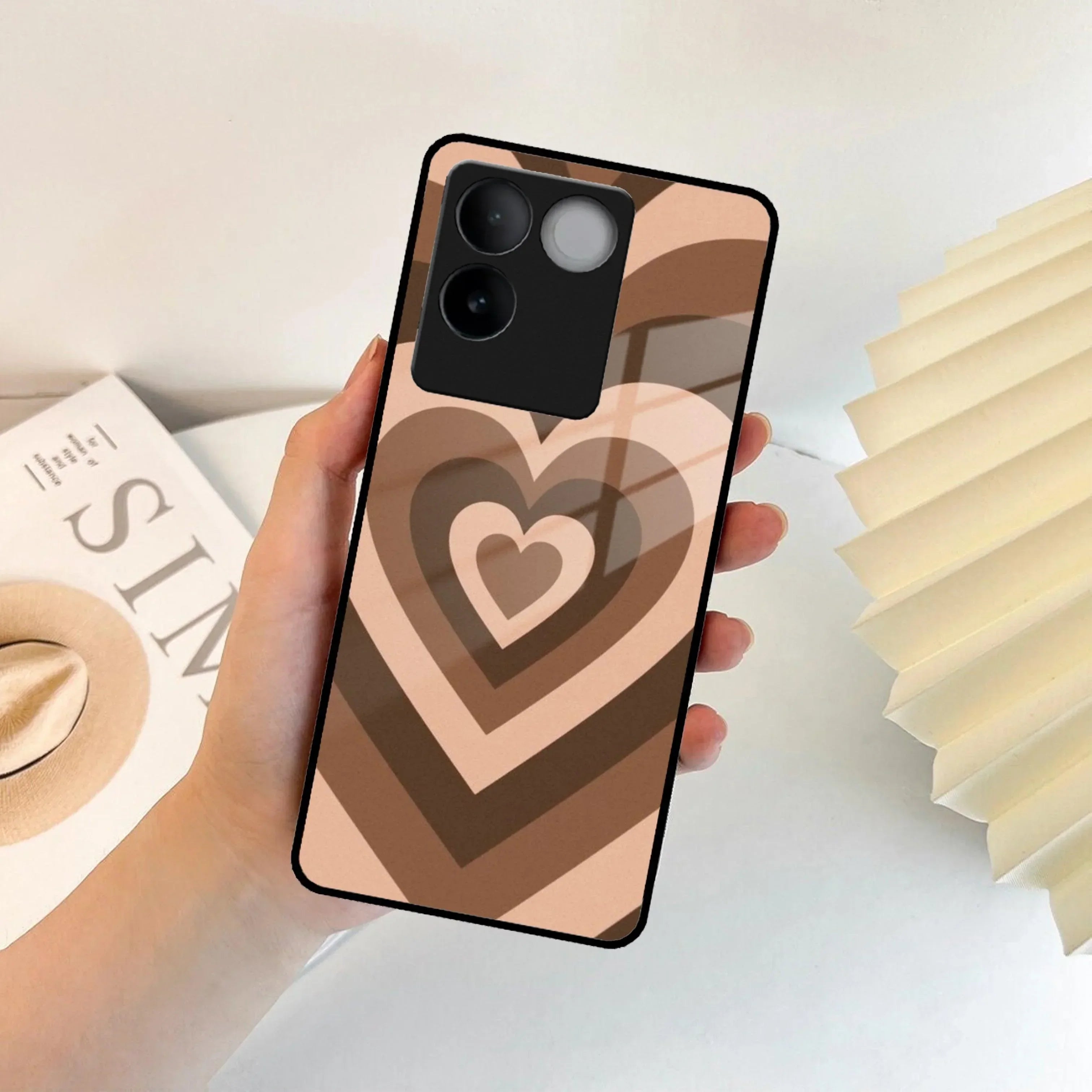Latte Love Patter Glass Case Cover - Coffee For iQOO - ShopOnCliQ