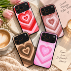 Latte Love Pattern Glass Case Cover