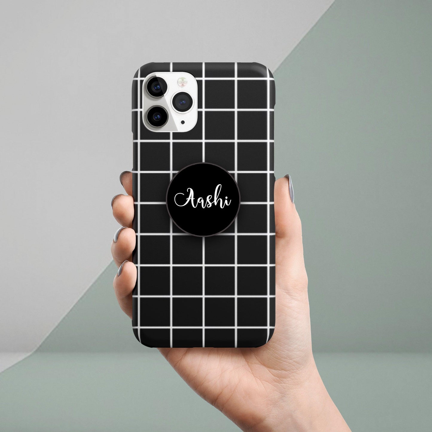 Lattice Stripe Simple Black White Grid Case Cover ShopOnCliQ