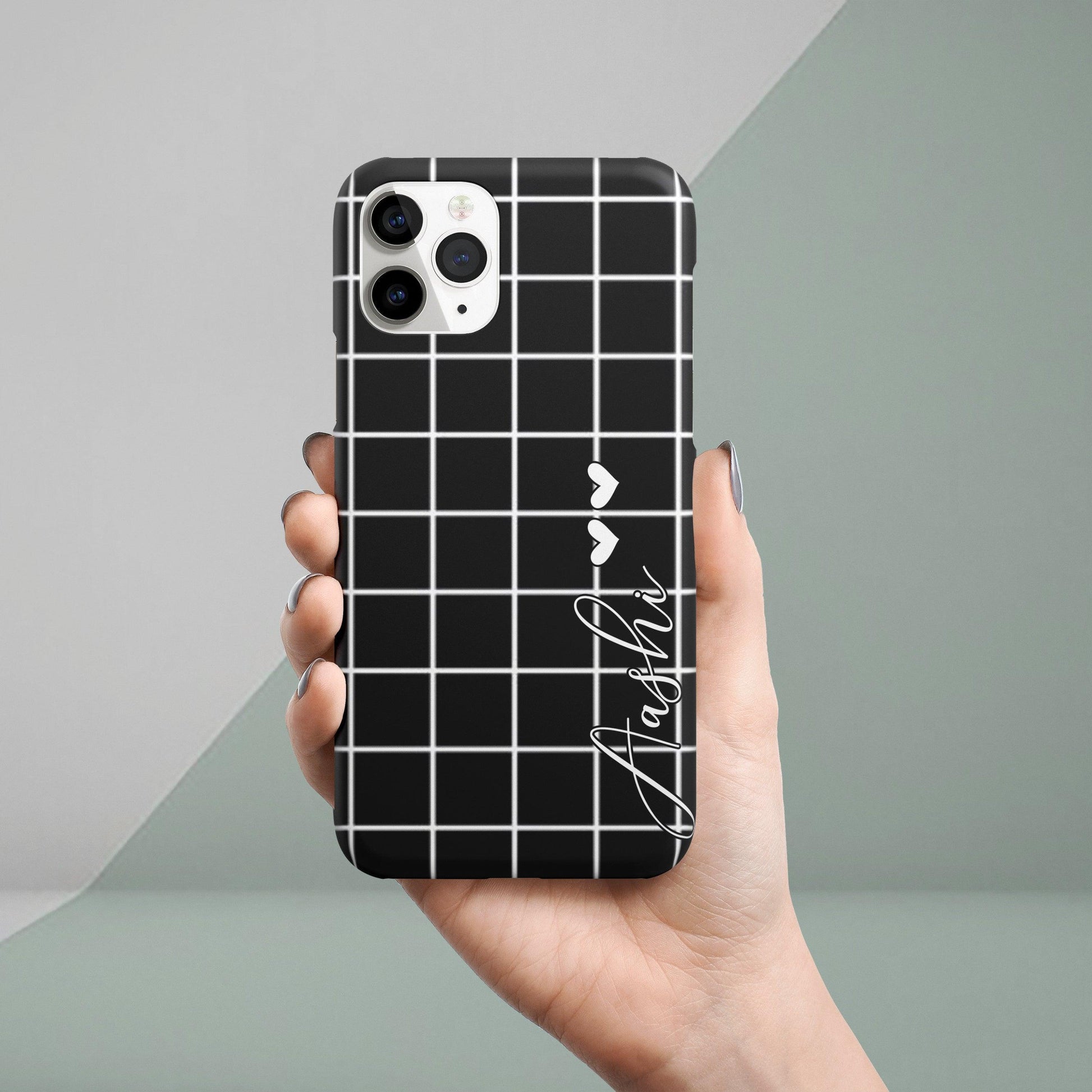 Lattice Stripe Simple Black White Grid Case Cover ShopOnCliQ