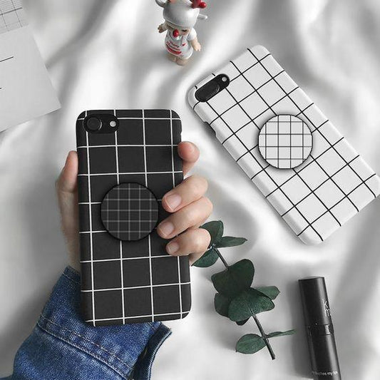 Lattice Stripe Simple Black White Grid Case Cover ShopOnCliQ