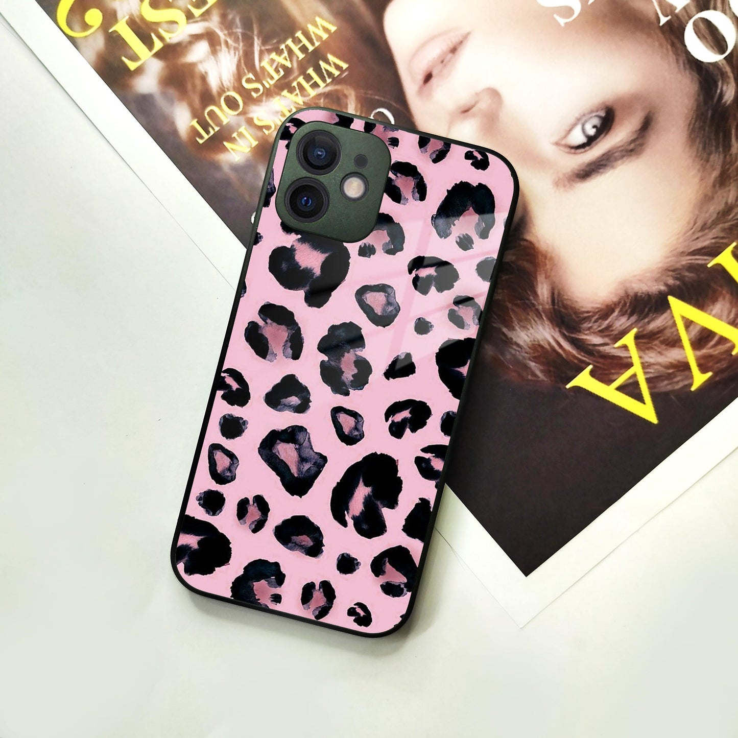 Leopard Glass Phone Case Cover For iPhone