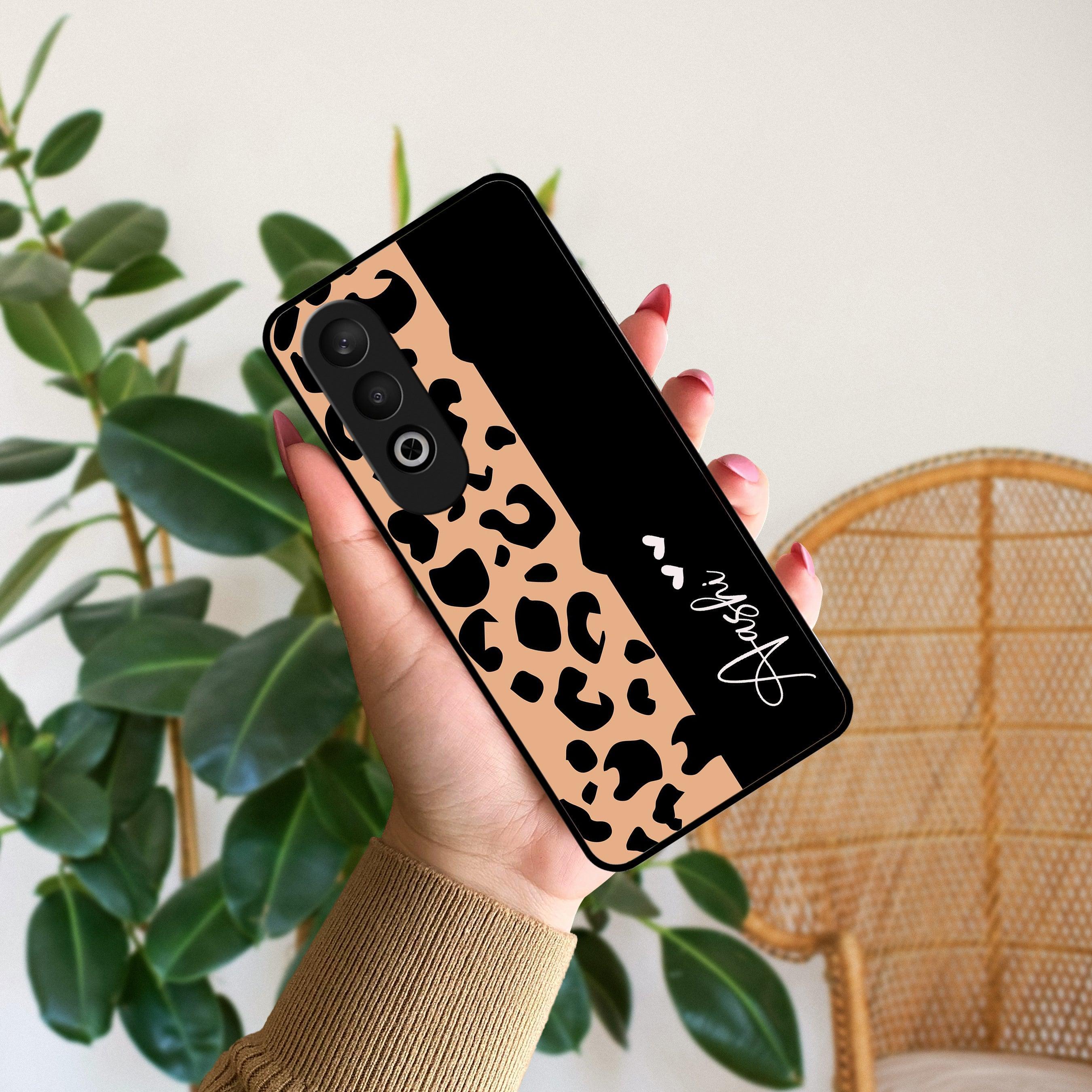 Leopard Glossy Metal Case Cover For OnePlus - ShopOnCliQ