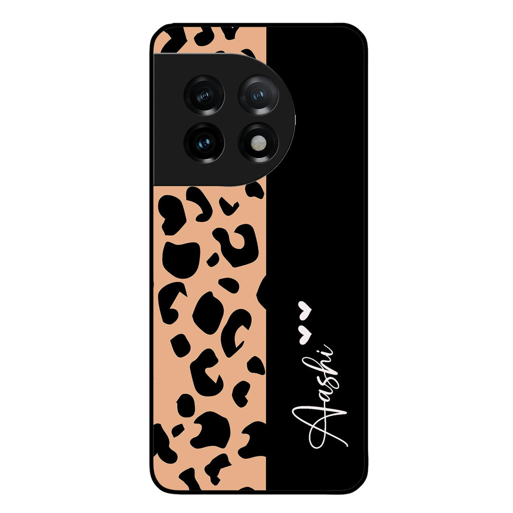 Leopard Glossy Metal Case Cover For OnePlus - ShopOnCliQ