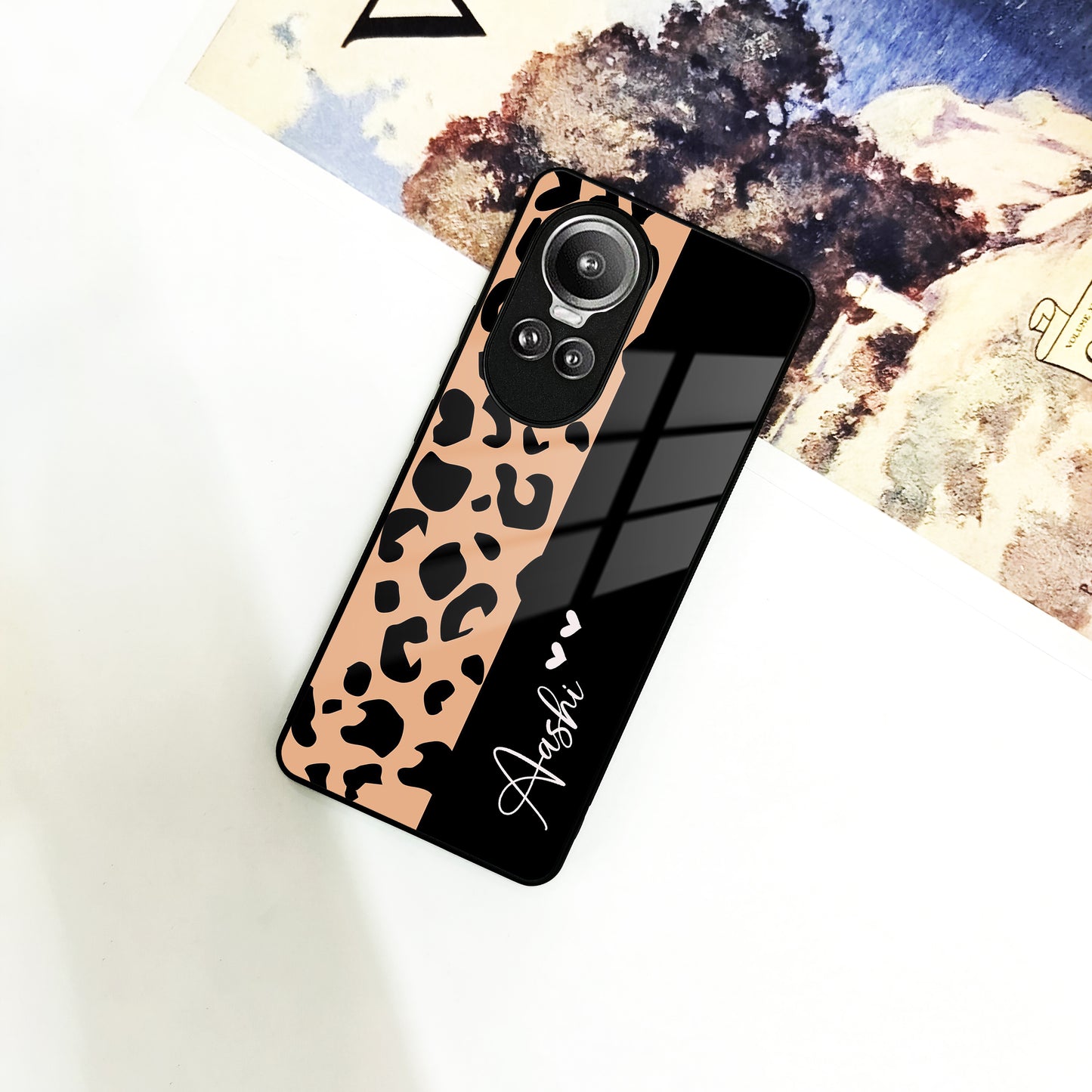 Leopard Glossy Metal Case Cover For Oppo - ShopOnCliQ