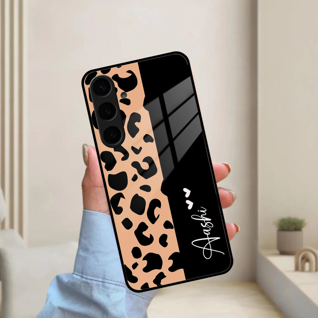 Leopard Glossy Metal Case Cover For Samsung - ShopOnCliQ