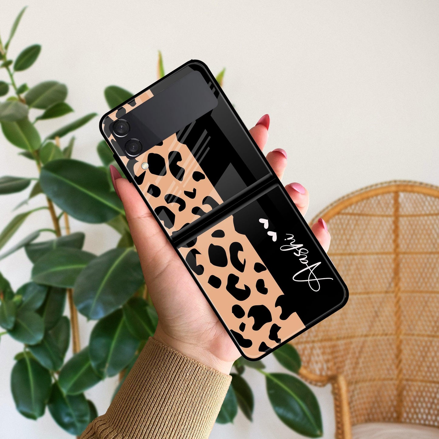 Leopard Glossy Metal Case Cover For Samsung
