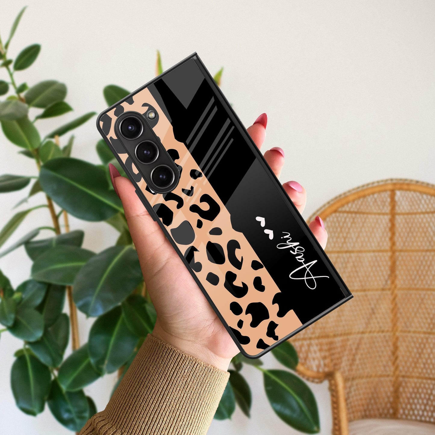 Leopard Glossy Metal Case Cover For Samsung