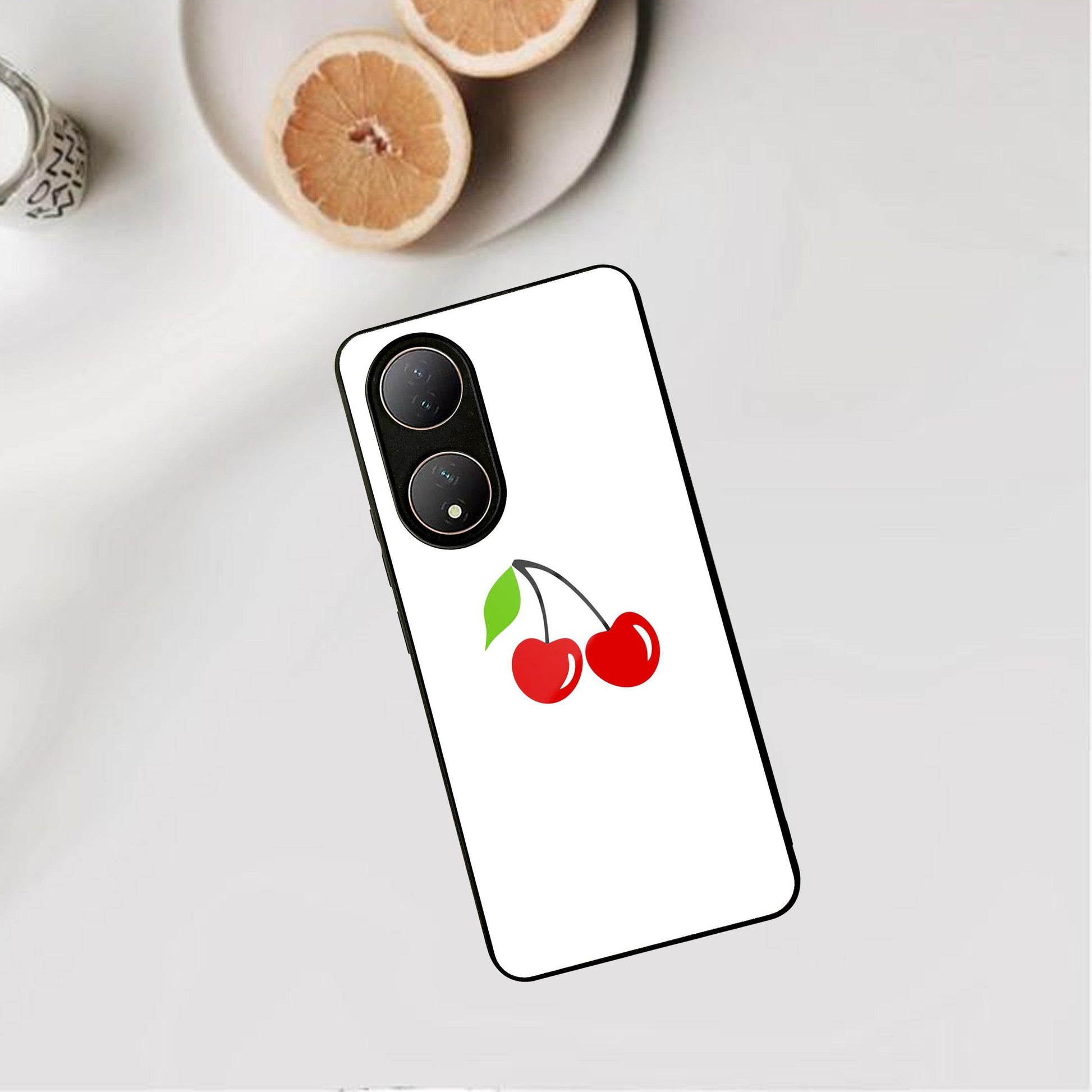 Cherry Glass Case Cover For Vivo - ShopOnCliQ