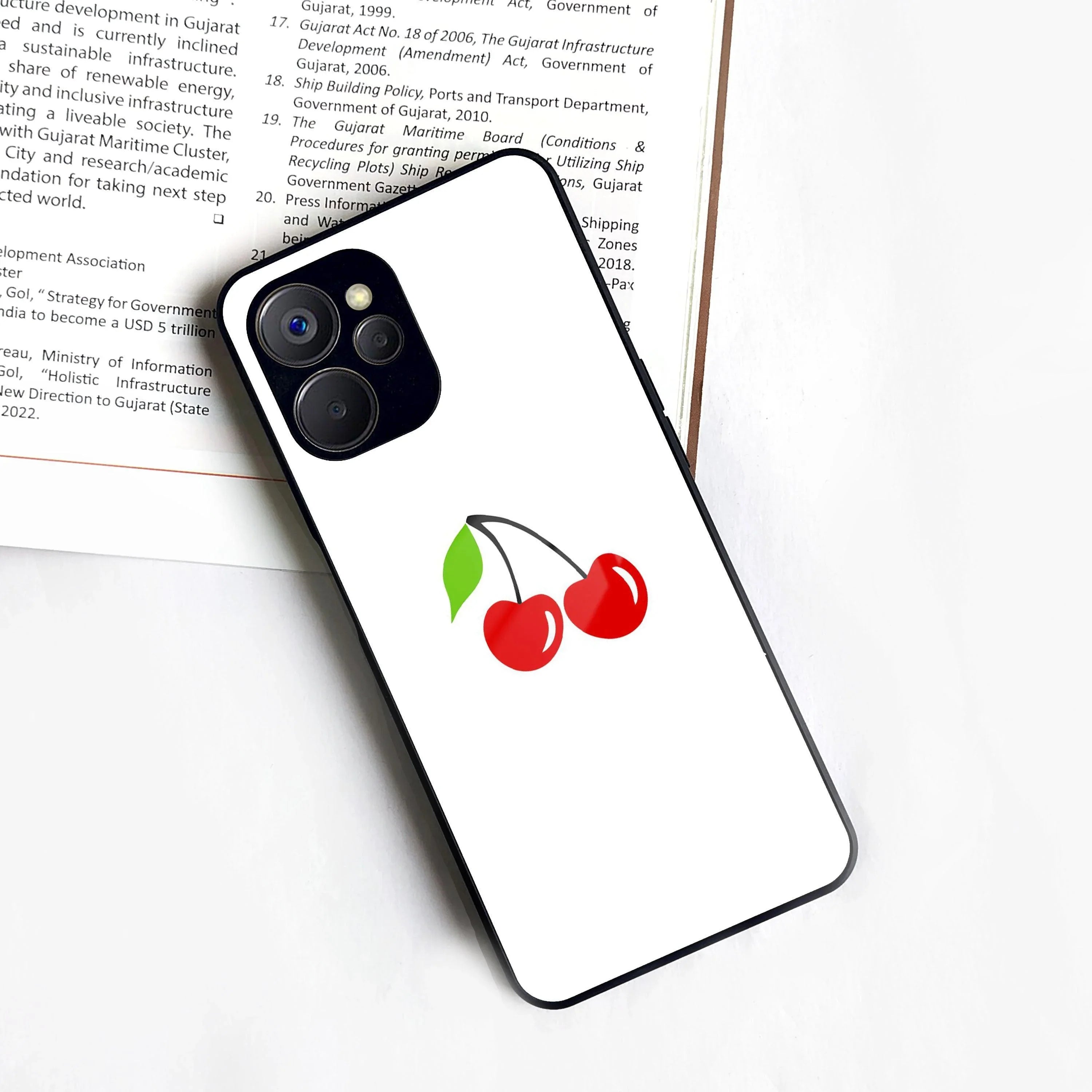 Cherry Glass Case Cover For Realme/Narzo - ShopOnCliQ