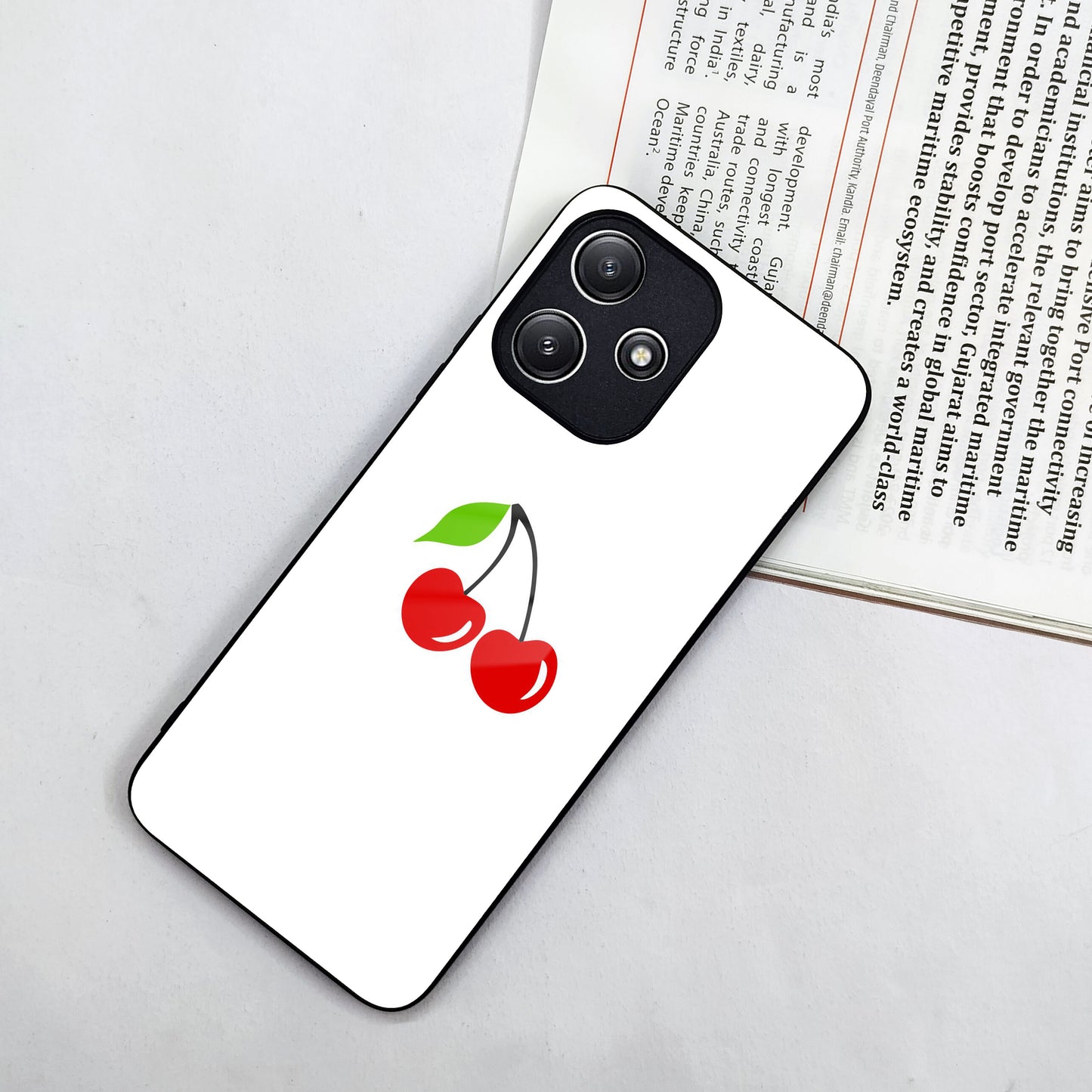 Cherry Glass Case Cover For Redmi/Xiaomi