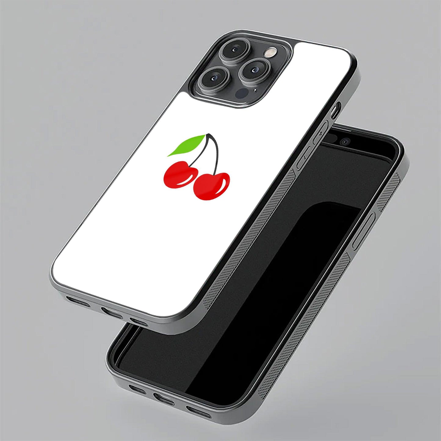 Cherry Glass Case Cover For Vivo - ShopOnCliQ