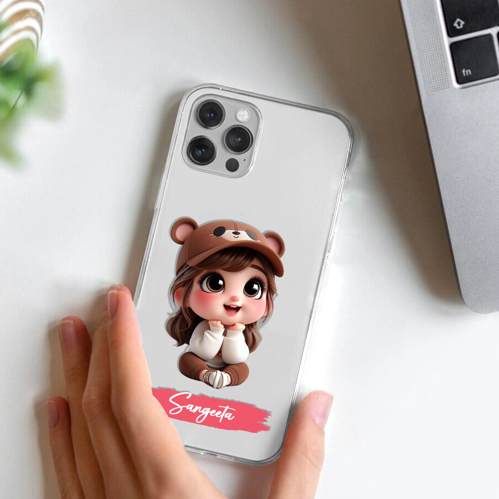 Little Girl Customize Transparent Silicon Case For Motorola Edge 50 Fusion 5G