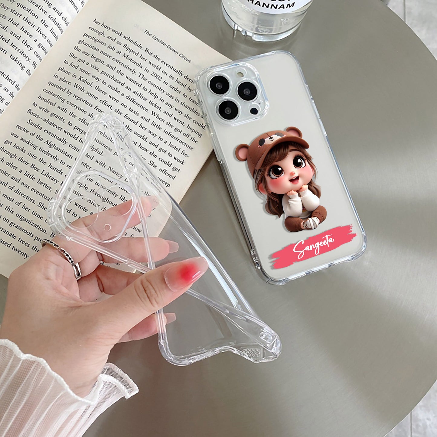 Little Girl Customize Transparent Silicon Case For Motorola ShopOnCliQ