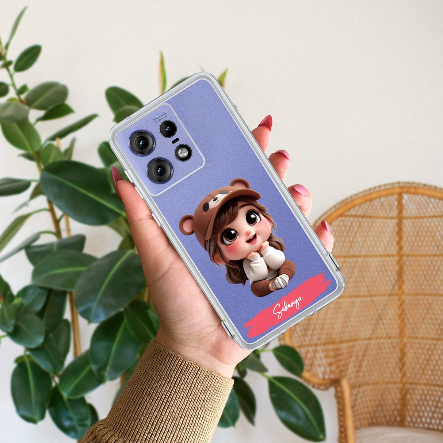 Little Girl Customize Transparent Silicon Case For Motorola ShopOnCliQ