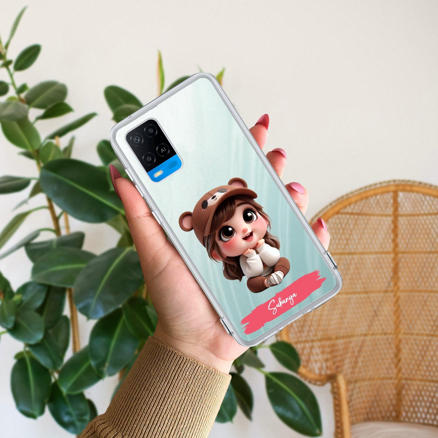 Little Girl Customize Transparent Silicon Case For Oppo