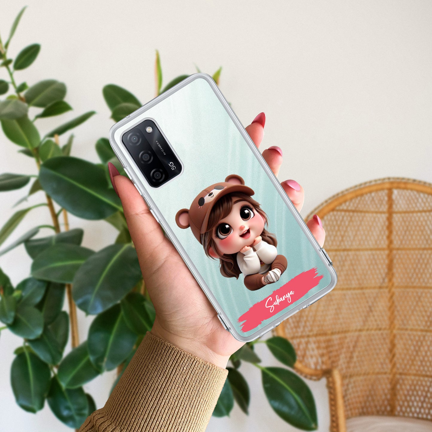 Little Girl Customize Transparent Silicon Case For Oppo ShopOnCliQ