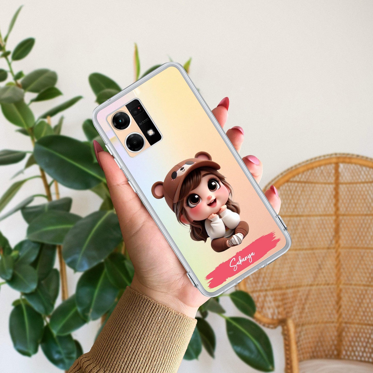 Little Girl Customize Transparent Silicon Case For Oppo