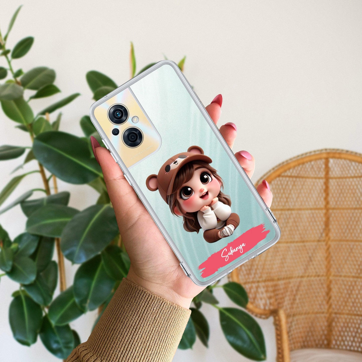 Little Girl Customize Transparent Silicon Case For Oppo