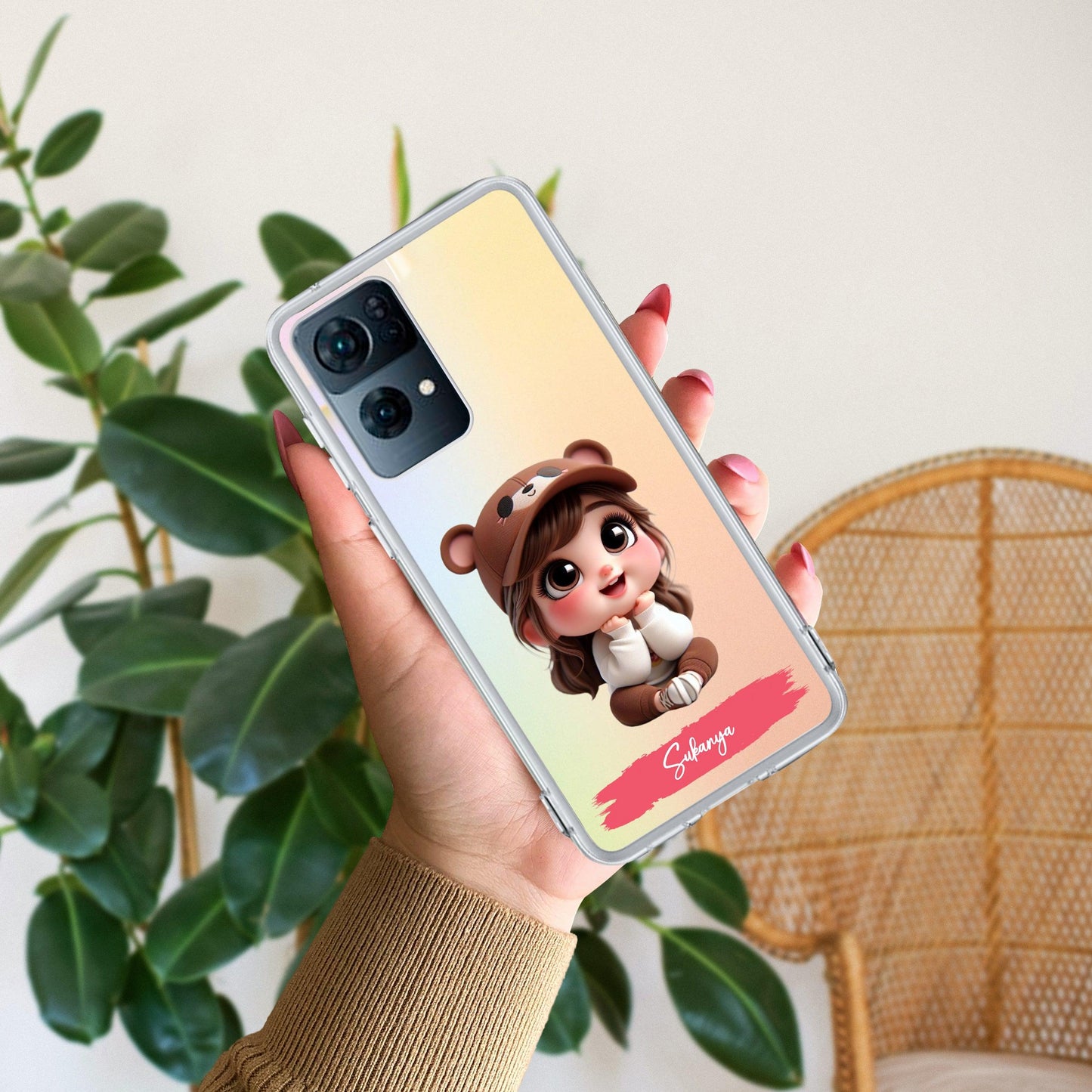 Little Girl Customize Transparent Silicon Case For Oppo