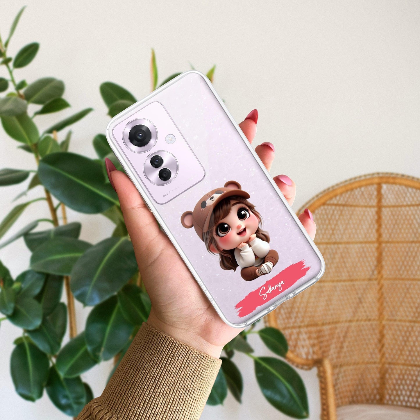 Little Girl Customize Transparent Silicon Case For Oppo