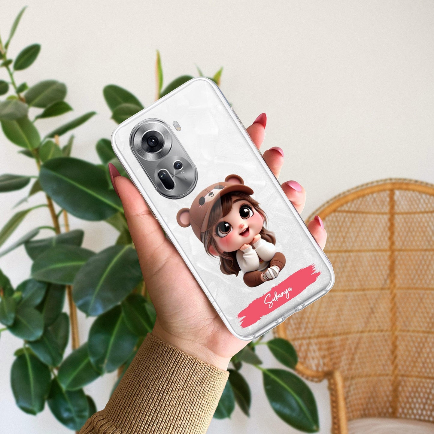 Little Girl Customize Transparent Silicon Case For Oppo