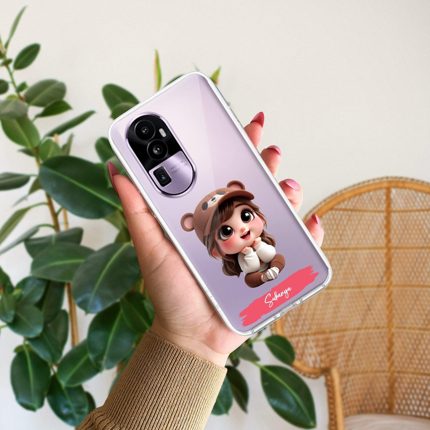 Little Girl Customize Transparent Silicon Case For Oppo