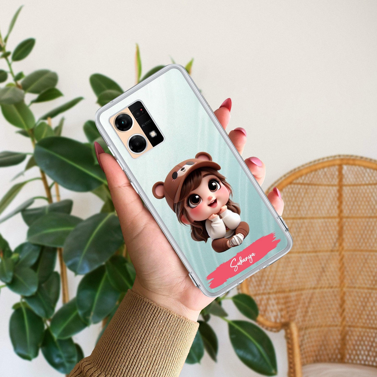 Little Girl Customize Transparent Silicon Case For Oppo