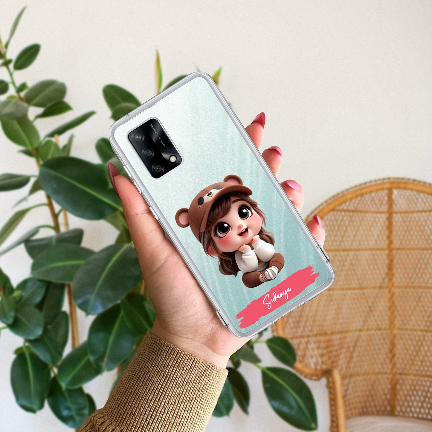 Little Girl Customize Transparent Silicon Case For Oppo
