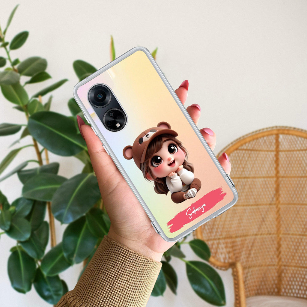 Little Girl Customize Anti Yellow Case For Oppo Reno 8T 5G