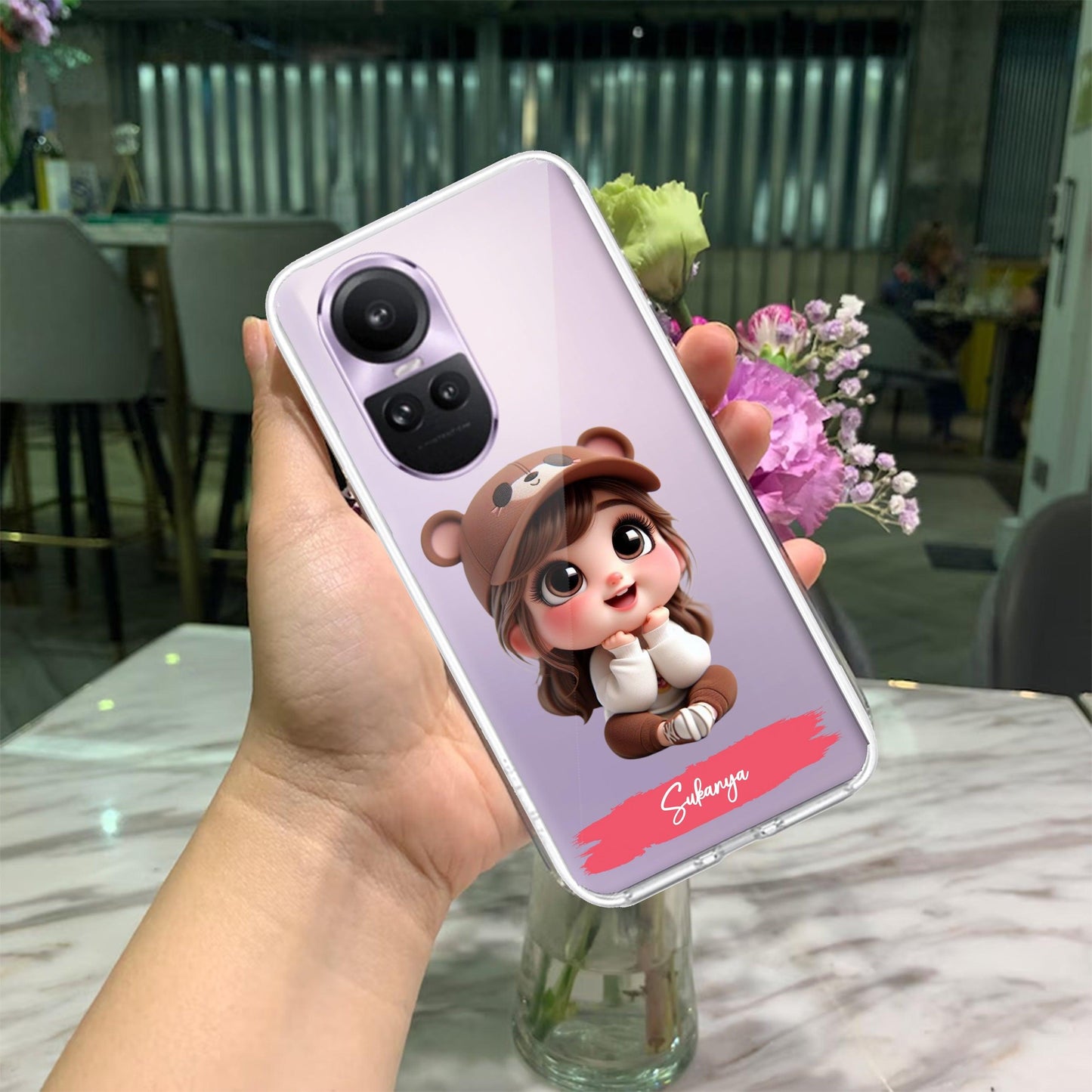 Little Girl Customize Transparent Silicon Case For Oppo