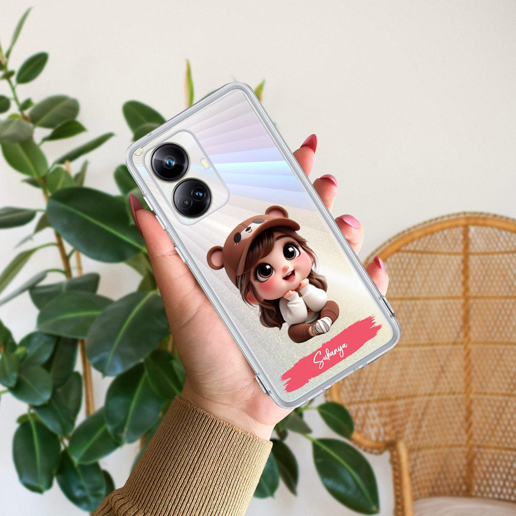 Little Girl Customize Transparent Silicon Case For Realme C53