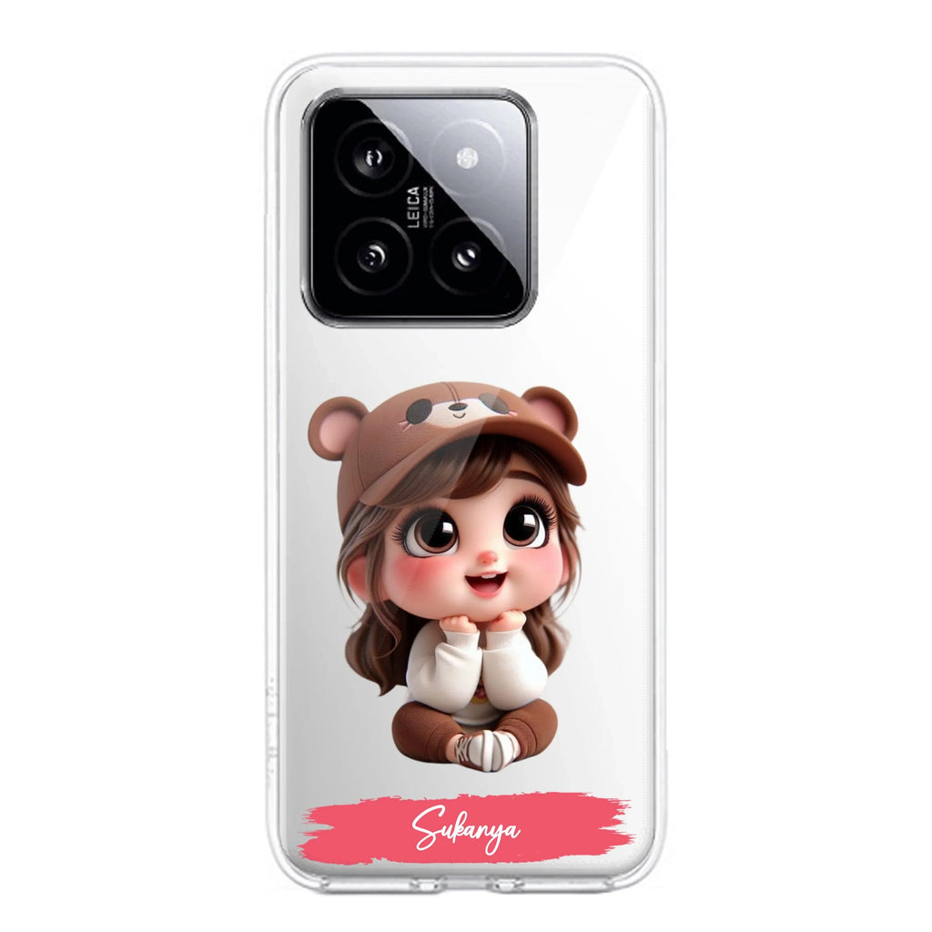 Little Girl Customize Transparent Silicon Case For Redmi Note 13 Pro 5G