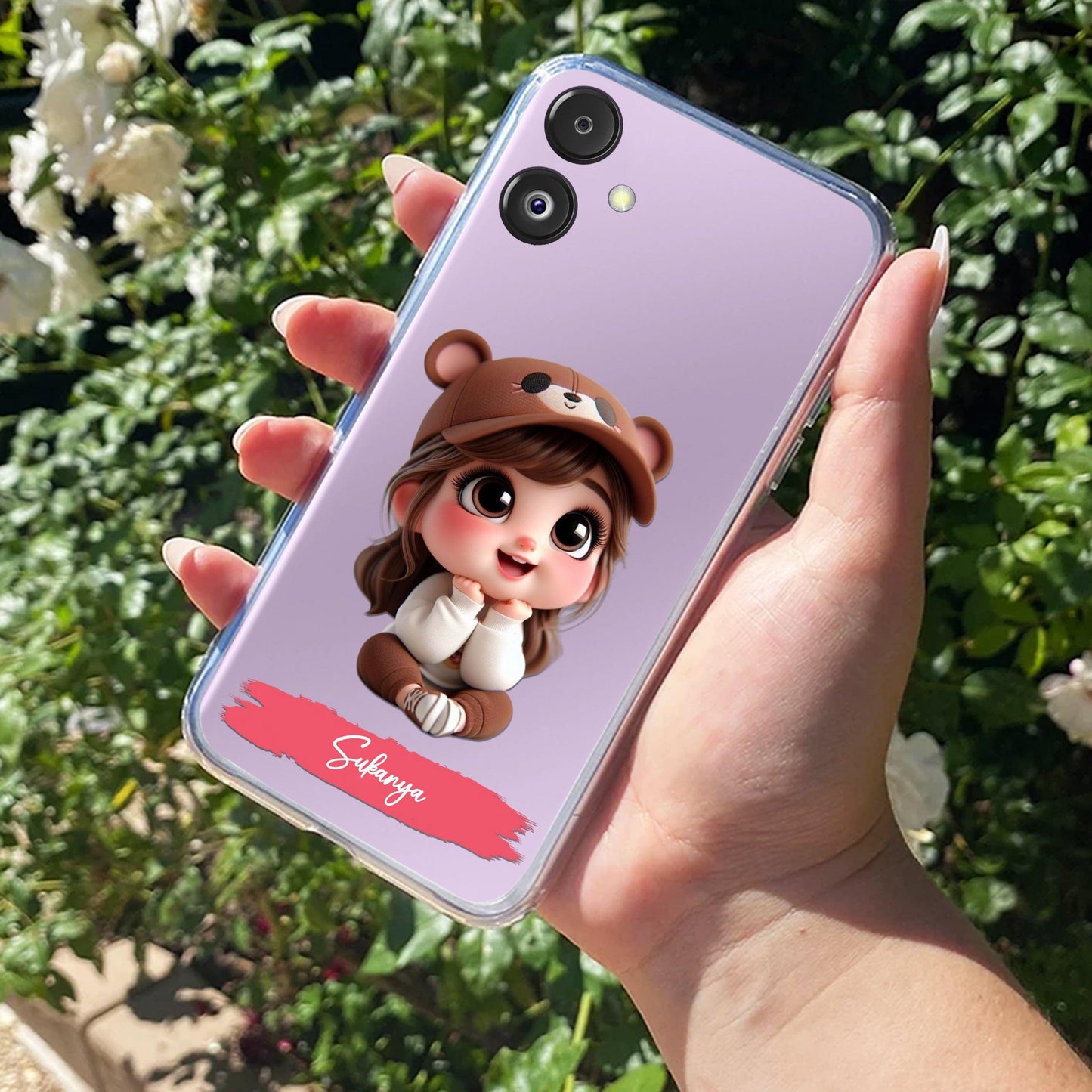 Little Girl Customize Transparent Silicon Case For Samsung
