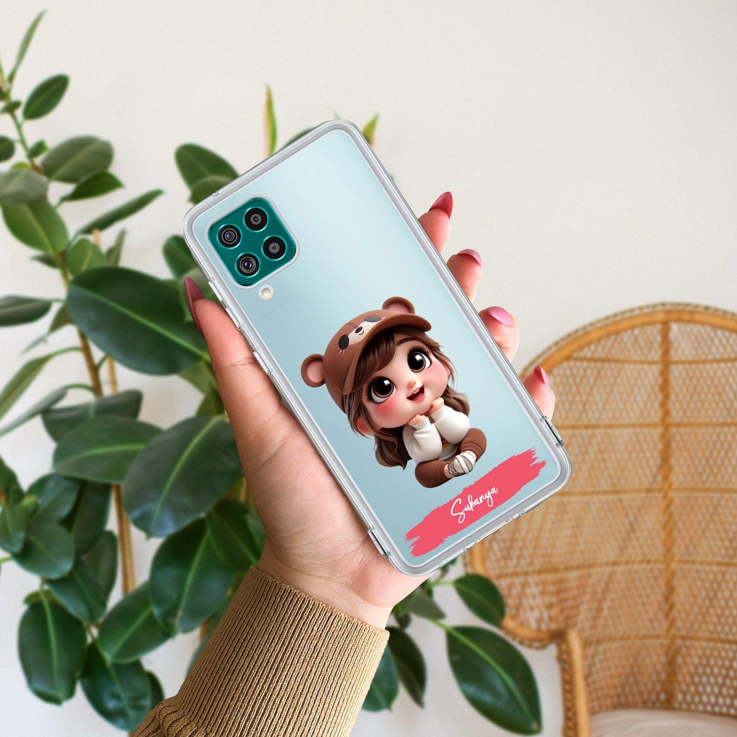 Little Girl Customize Transparent Silicon Case For Samsung