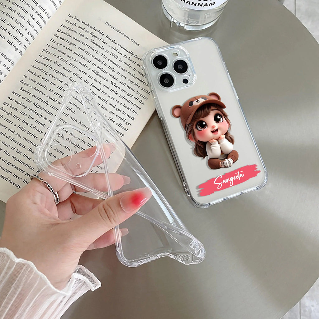 Little Girl Customize Transparent Silicon Case For Samsung Galaxy S23 FE 5G