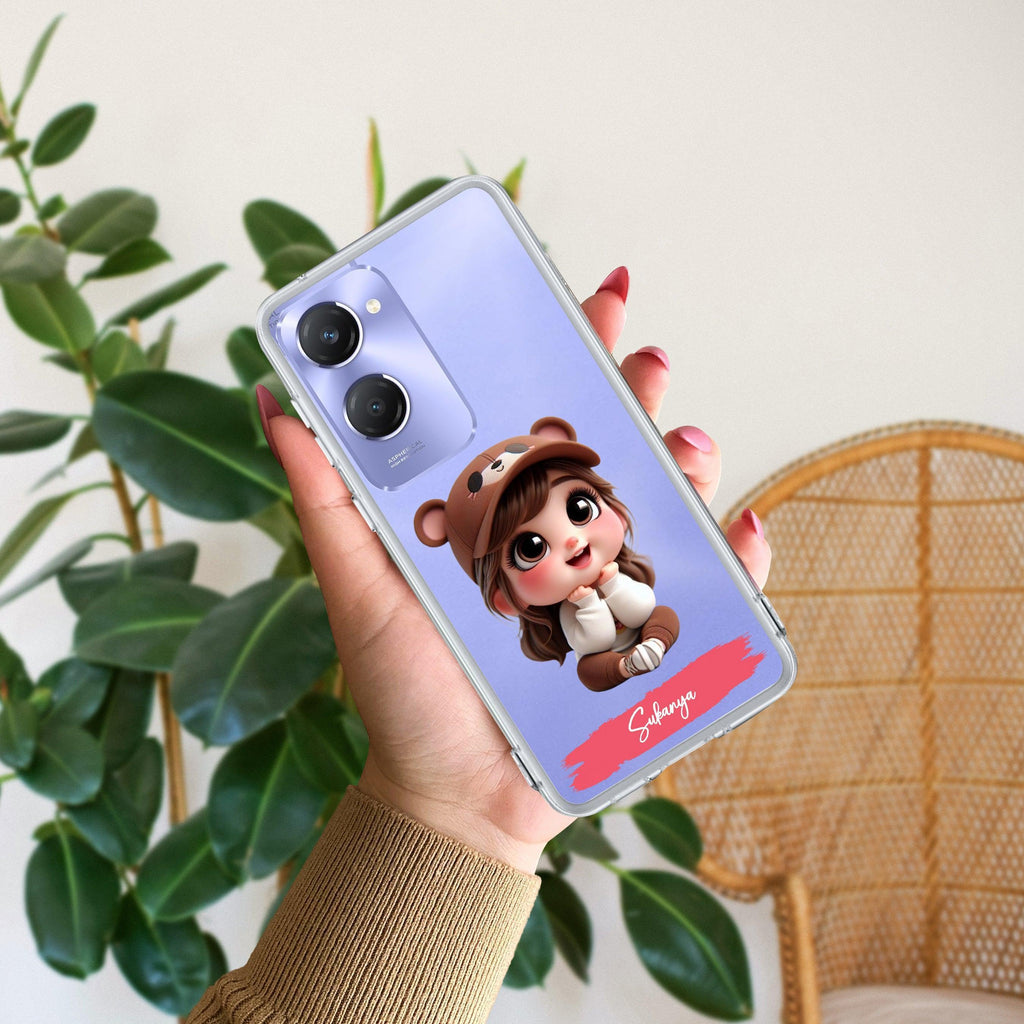 Little Girl Customize Transparent Silicon Case For Vivo Y28s/ Y28e