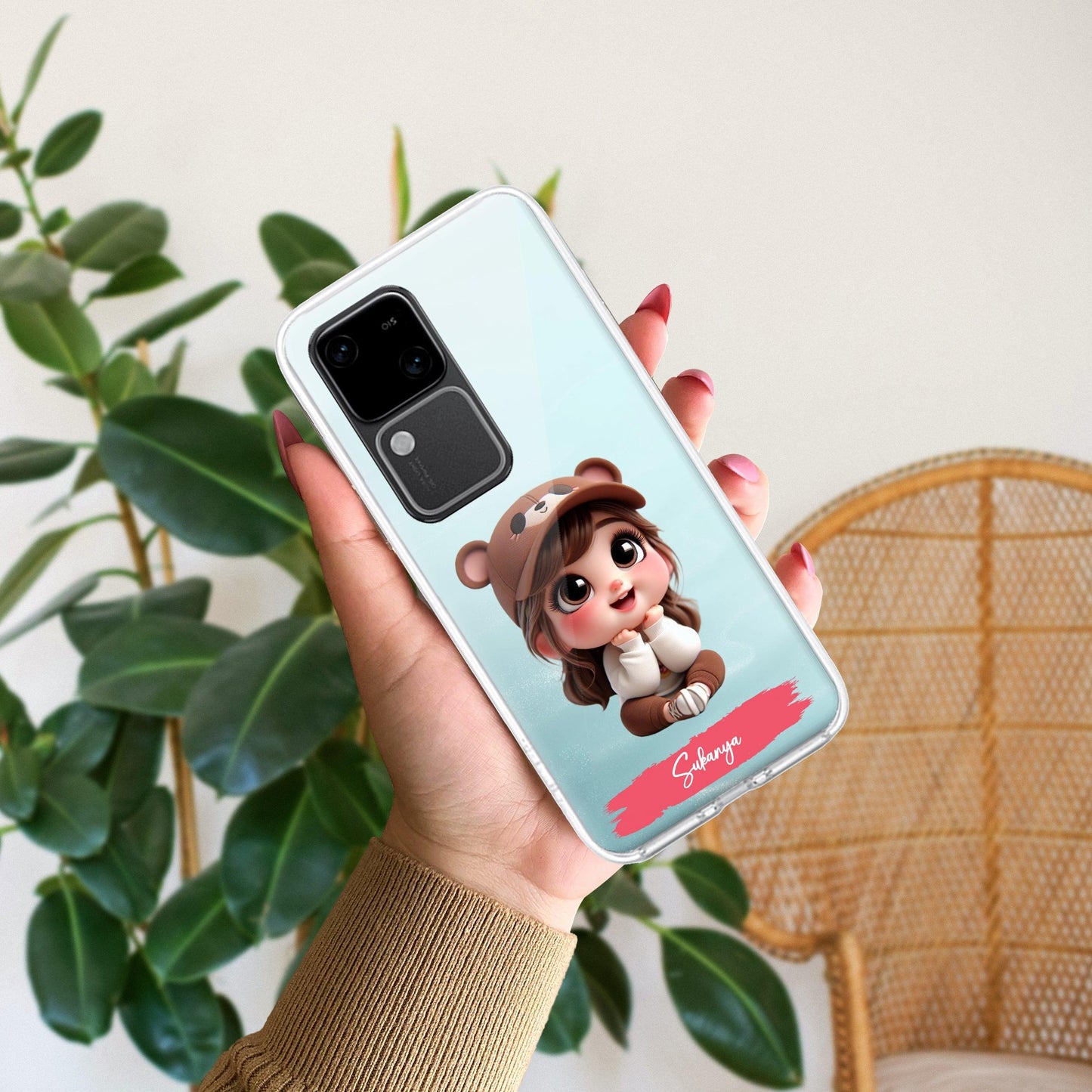 Little Girl Customize Transparent Silicon Case For Vivo