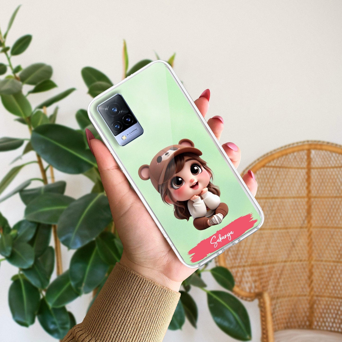 Little Girl Customize Transparent Silicon Case For Vivo