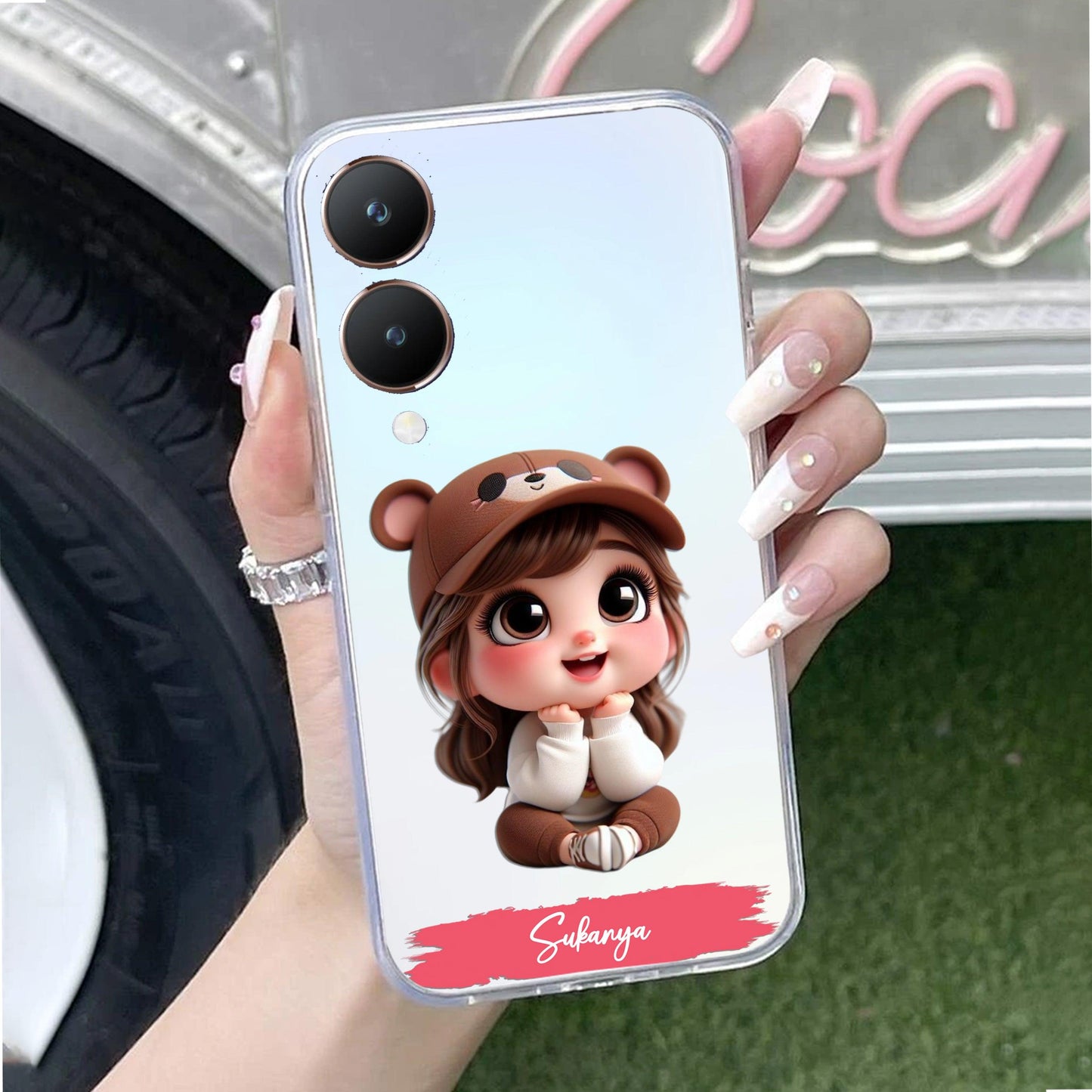 Little Girl Customize Transparent Silicon Case For Vivo