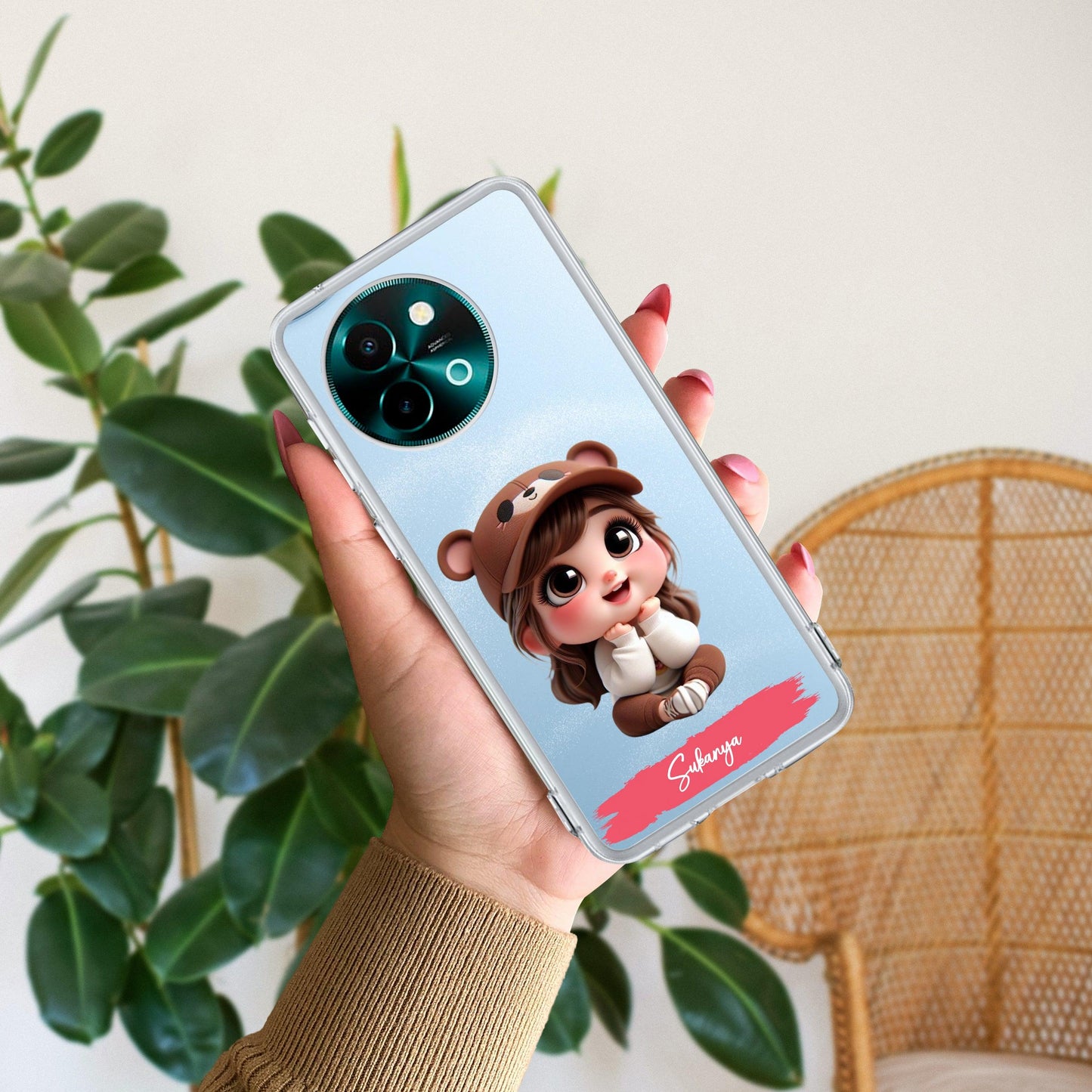 Little Girl Customize Transparent Silicon Case For Vivo