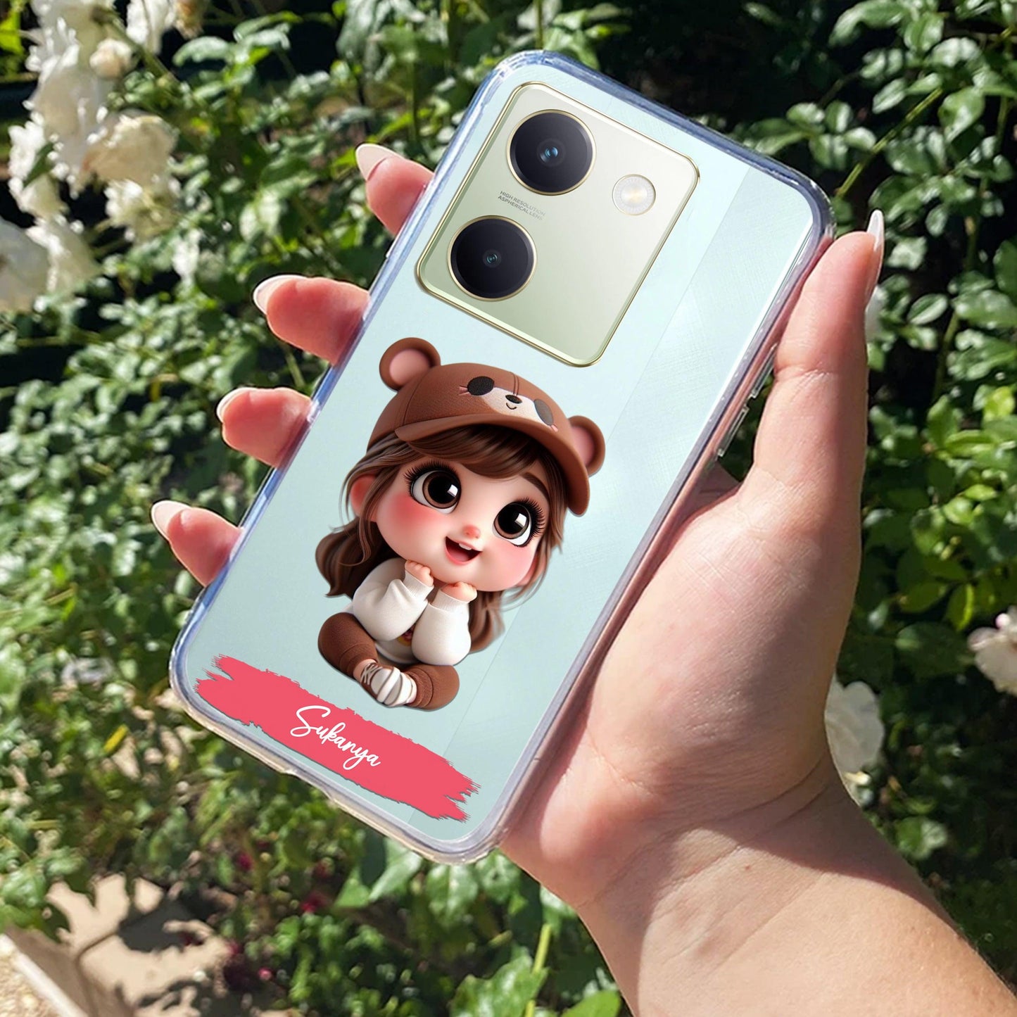 Little Girl Customize Transparent Silicon Case For Vivo