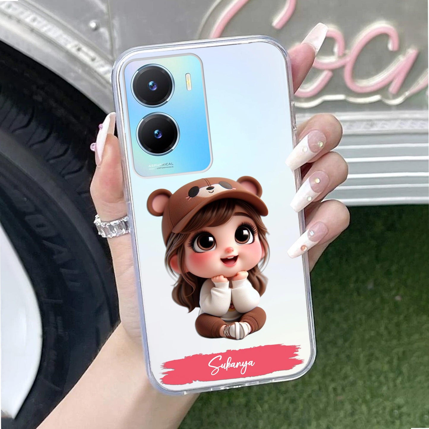 Little Girl Customize Transparent Silicon Case For Vivo