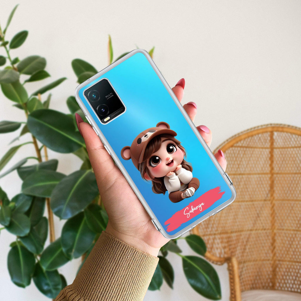 Little Girl Customize Transparent Silicon Case For Vivo Y28 5G
