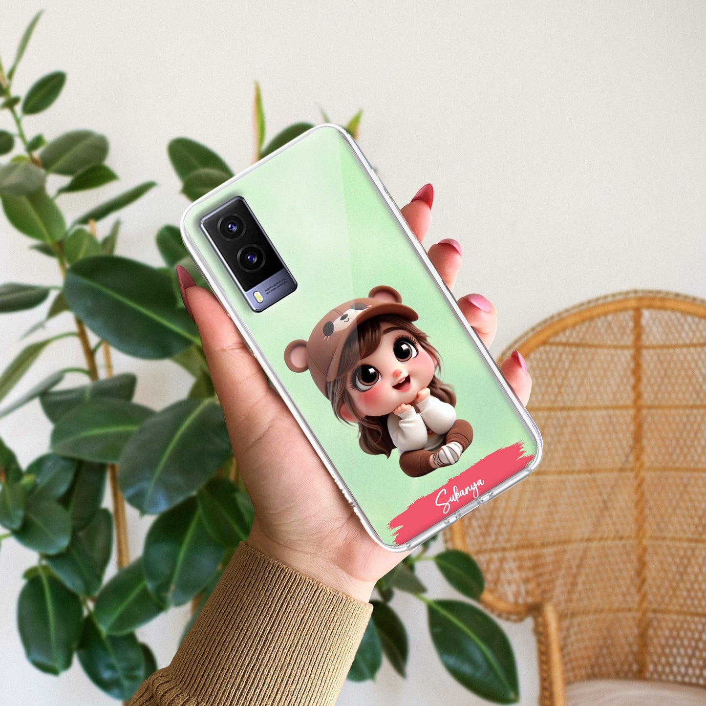 Little Girl Customize Transparent Silicon Case For Vivo