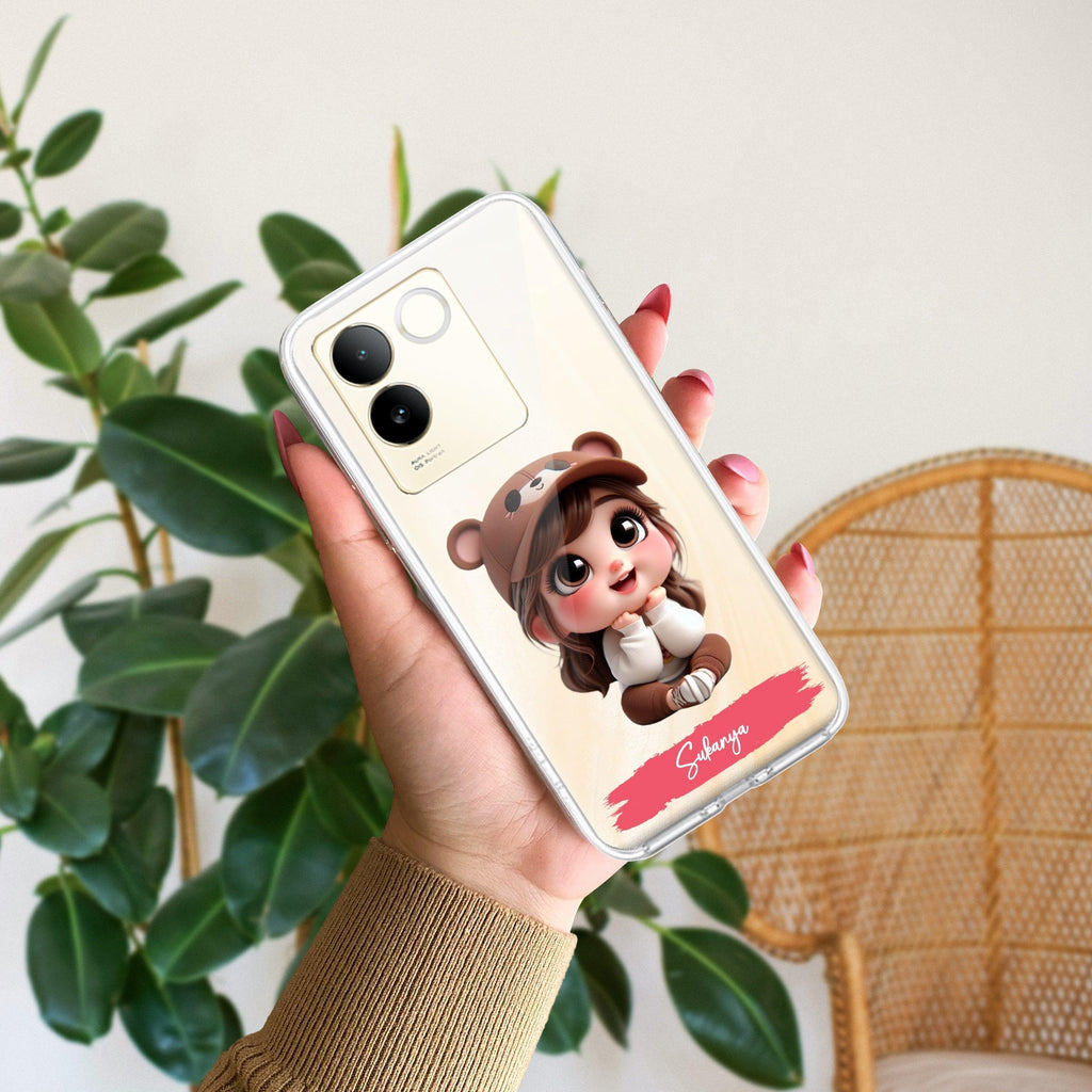 Little Girl Customize Transparent Silicon Case For Vivo X60 Pro