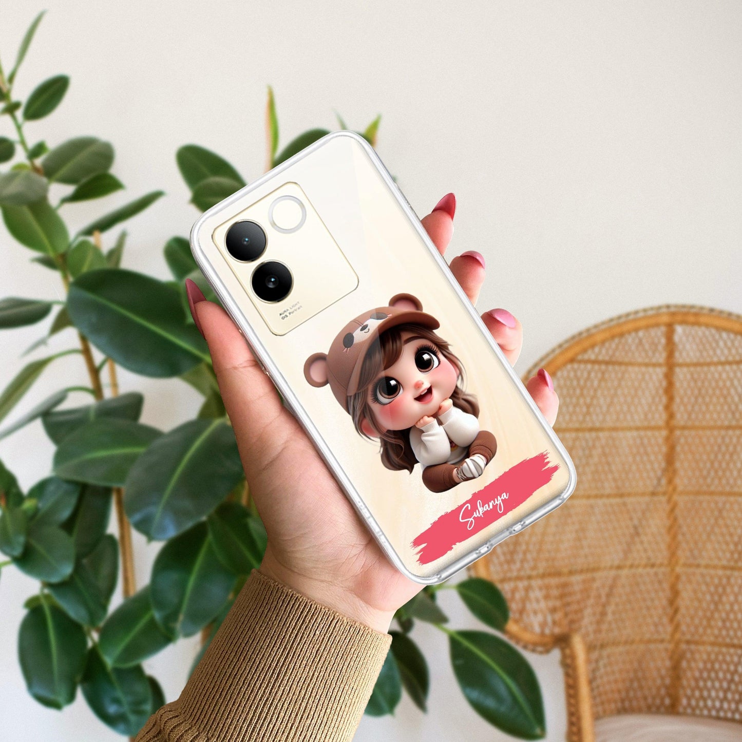 Little Girl Customize Transparent Silicon Case For Vivo