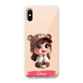 Little Girl Customize Anti Yellow Clear Case For iPhone X/Xs